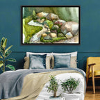 Watercolor Rock Garden Stream Wall Art