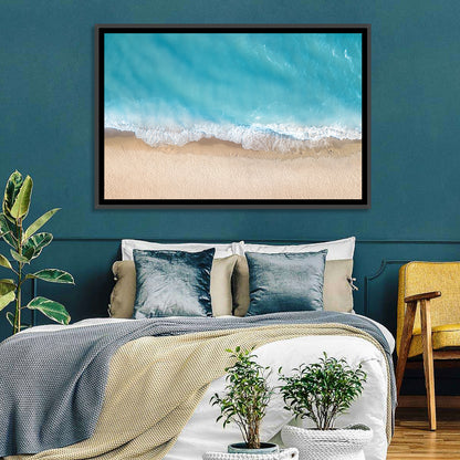 Top-down Turquoise Beachscape Wall Art