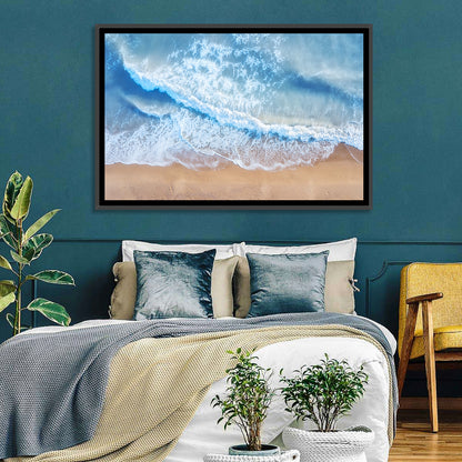 Aerial Turquoise Beach Waves Wall Art