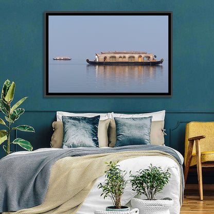 Thatched Houseboat on Vembanad Lake Wall Art