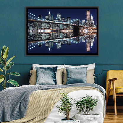 Brooklyn Bridge Symphony at Night Wall Art