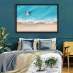Centered Sailboat Over Turquoise Sea Wall Art