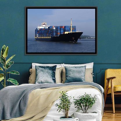 Container Ship in Motion Wall Art