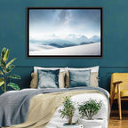 Starry Milky Way Over Snowy Peaks Wall Art