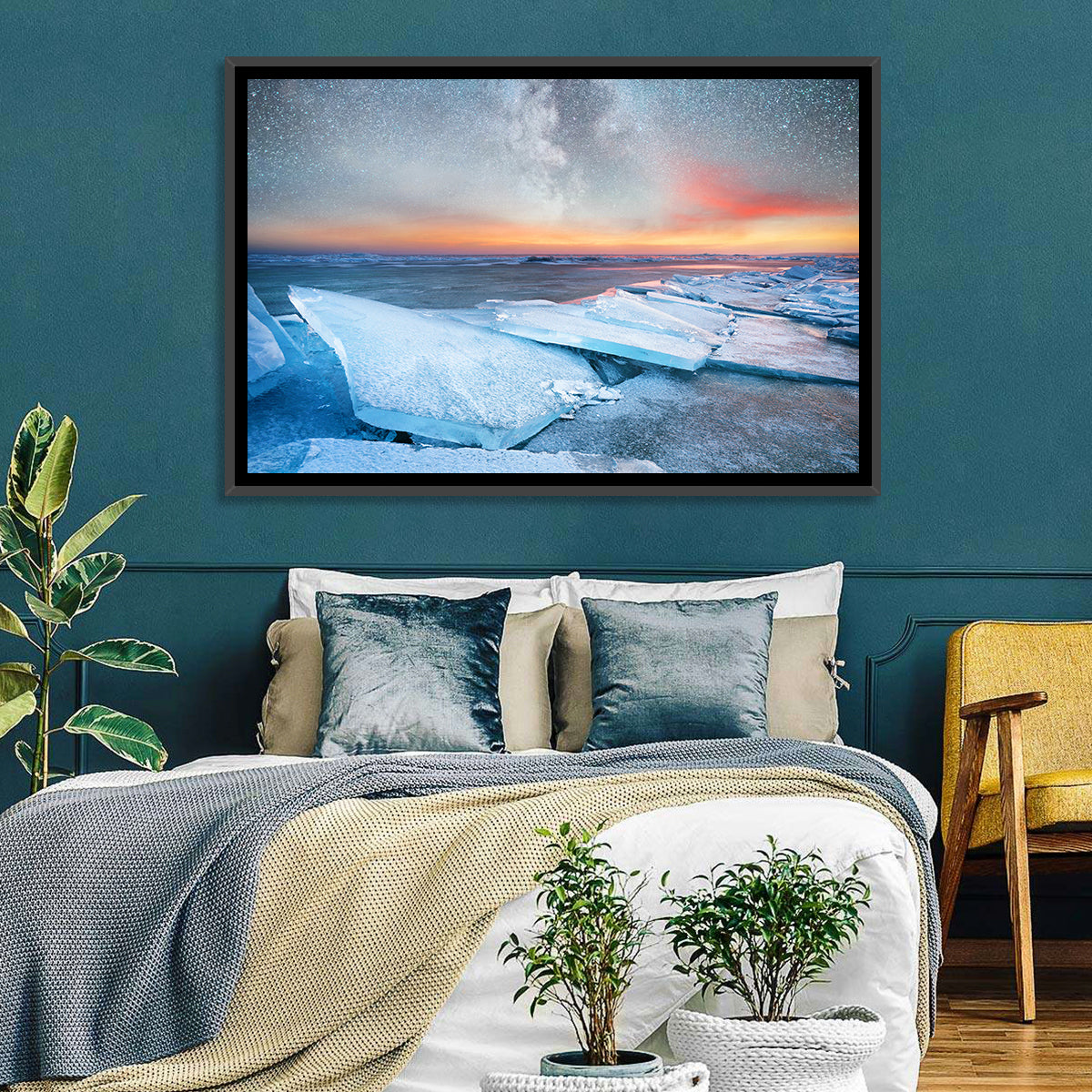 Milky Way Over Frozen Shore Wall Art
