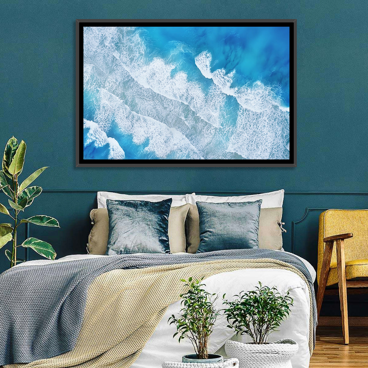 Aerial Turquoise Waves Wall Art