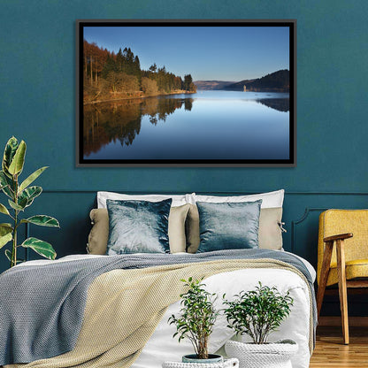 Lake Vyrnwy Golden Hour Reflection Wall Art