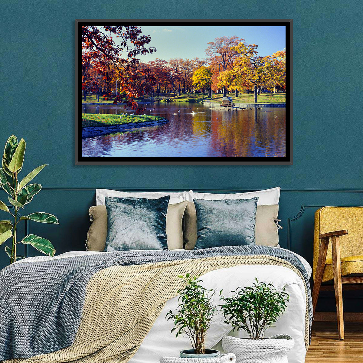 Deering Oaks Autumn Pond Wall Art
