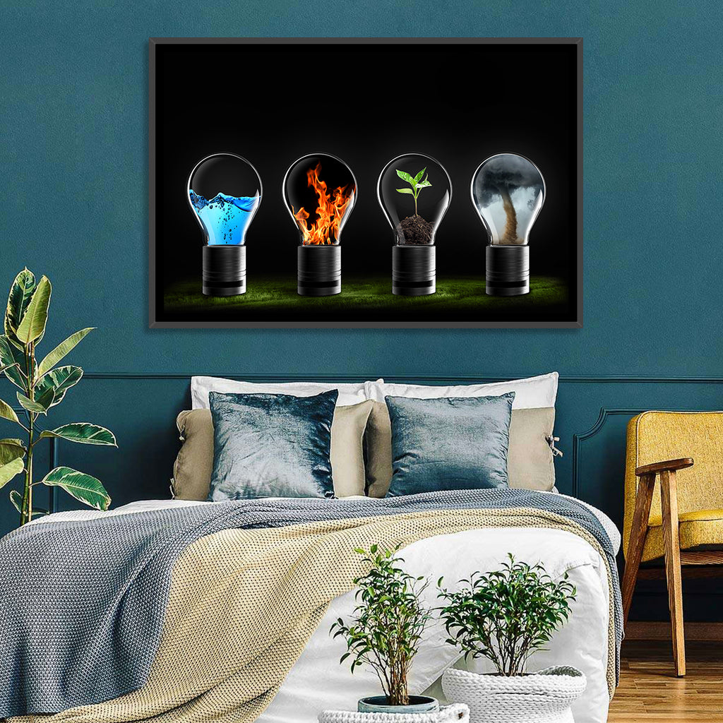 Elemental Light Bulbs Wall Art