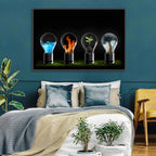 Elemental Light Bulbs Wall Art
