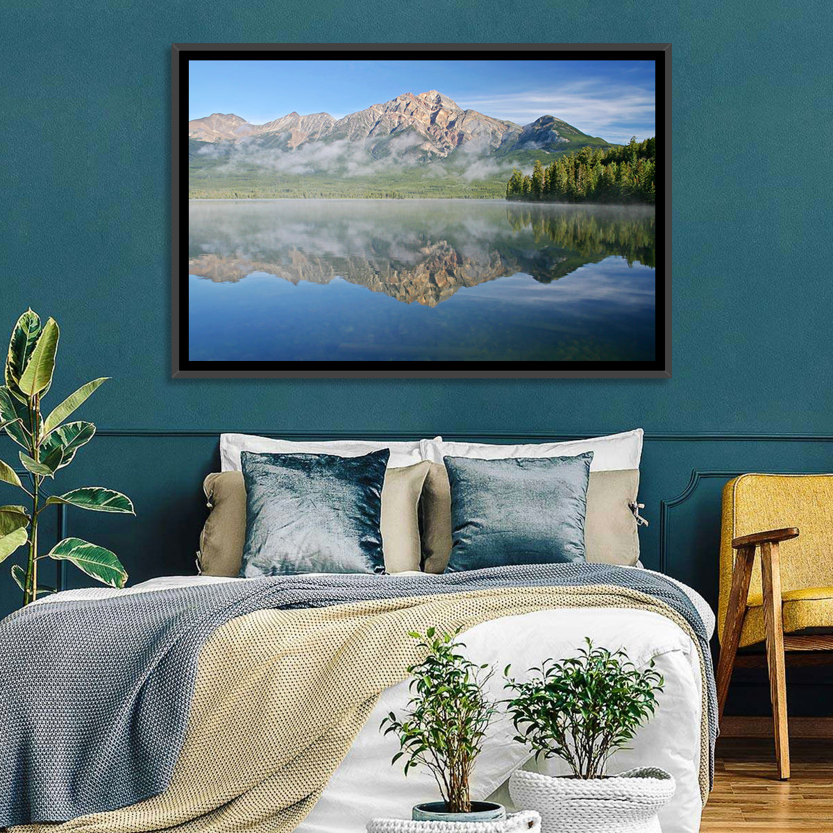 Pyramid Mountain Reflection Wall Art