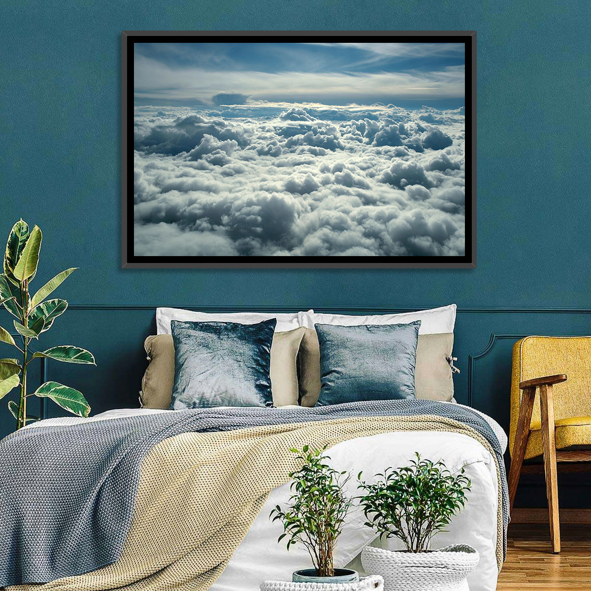 Aerial View Above Clouds Wall Art