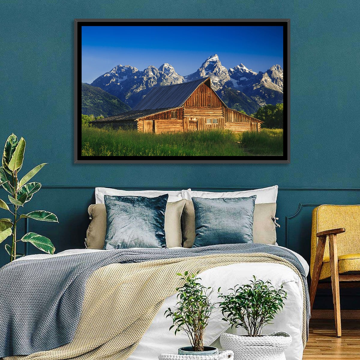 T.a. Moulton Barn, Grand Teton Wall Art in a room, landscape