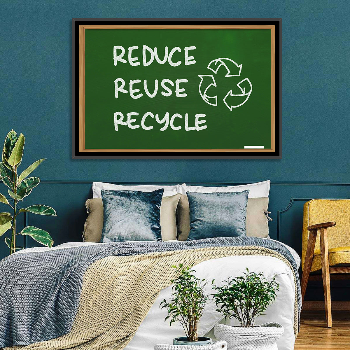 Reduce Reuse Recycle Chalkboard Wall Art