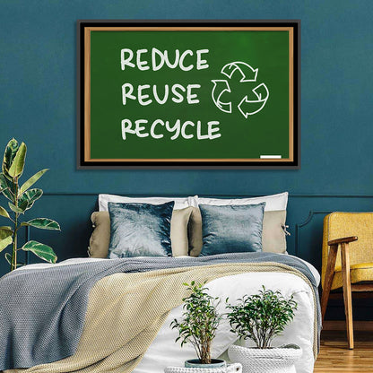 Reduce Reuse Recycle Chalkboard Wall Art