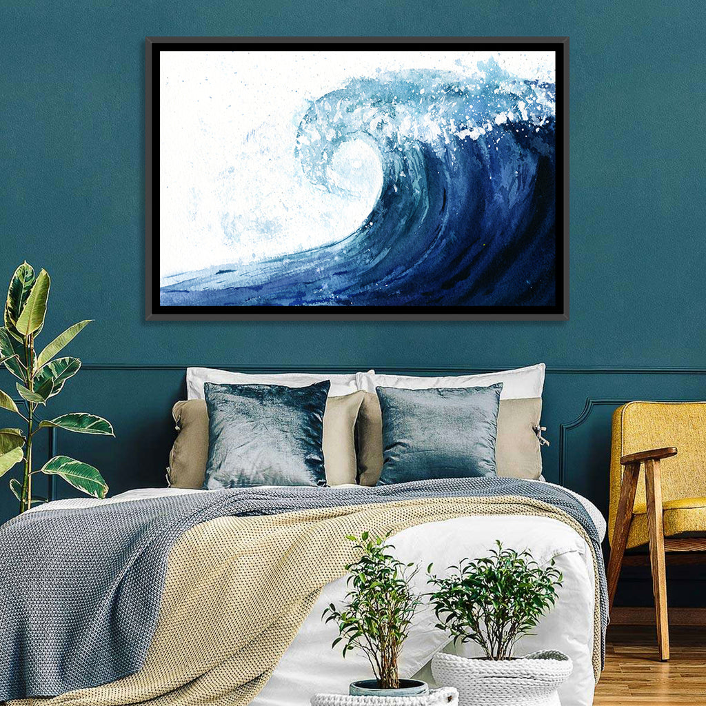 Watercolor Cresting Wave Wall Art