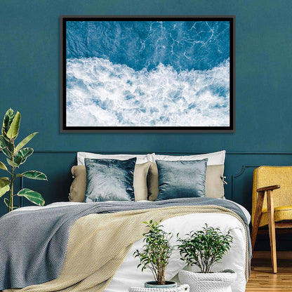 Stormy Blue Sea Wave Wall Art