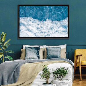 Blue Sea Stormy Wave Wall Art