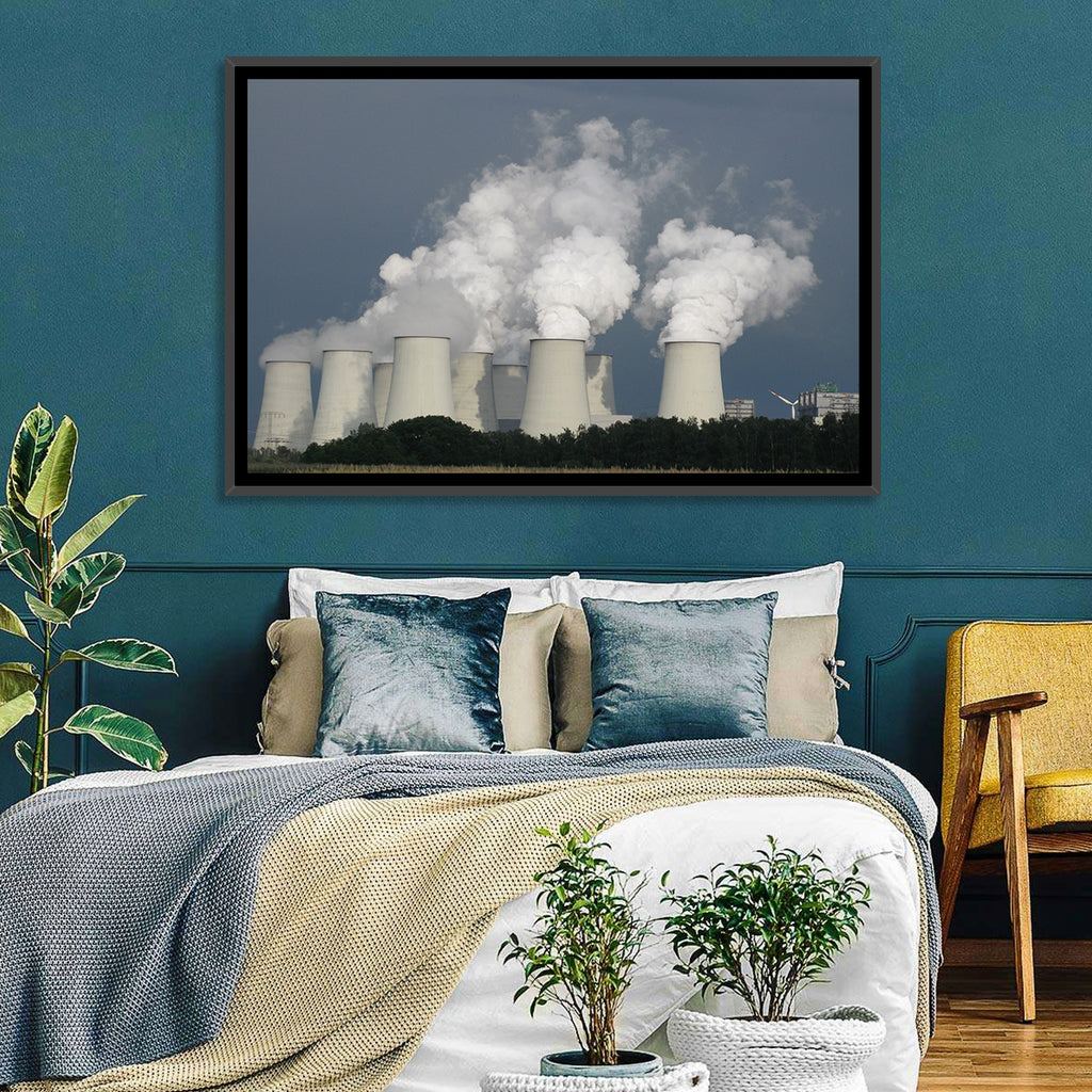 Cooling Towers at Coal Power Plant Wall Art