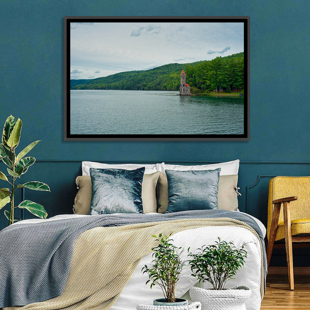 Otsego Lake View with Stone Tower Wall Art