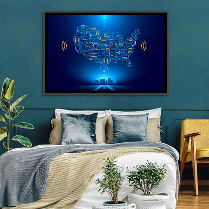 USA Circuit Map Wall Art