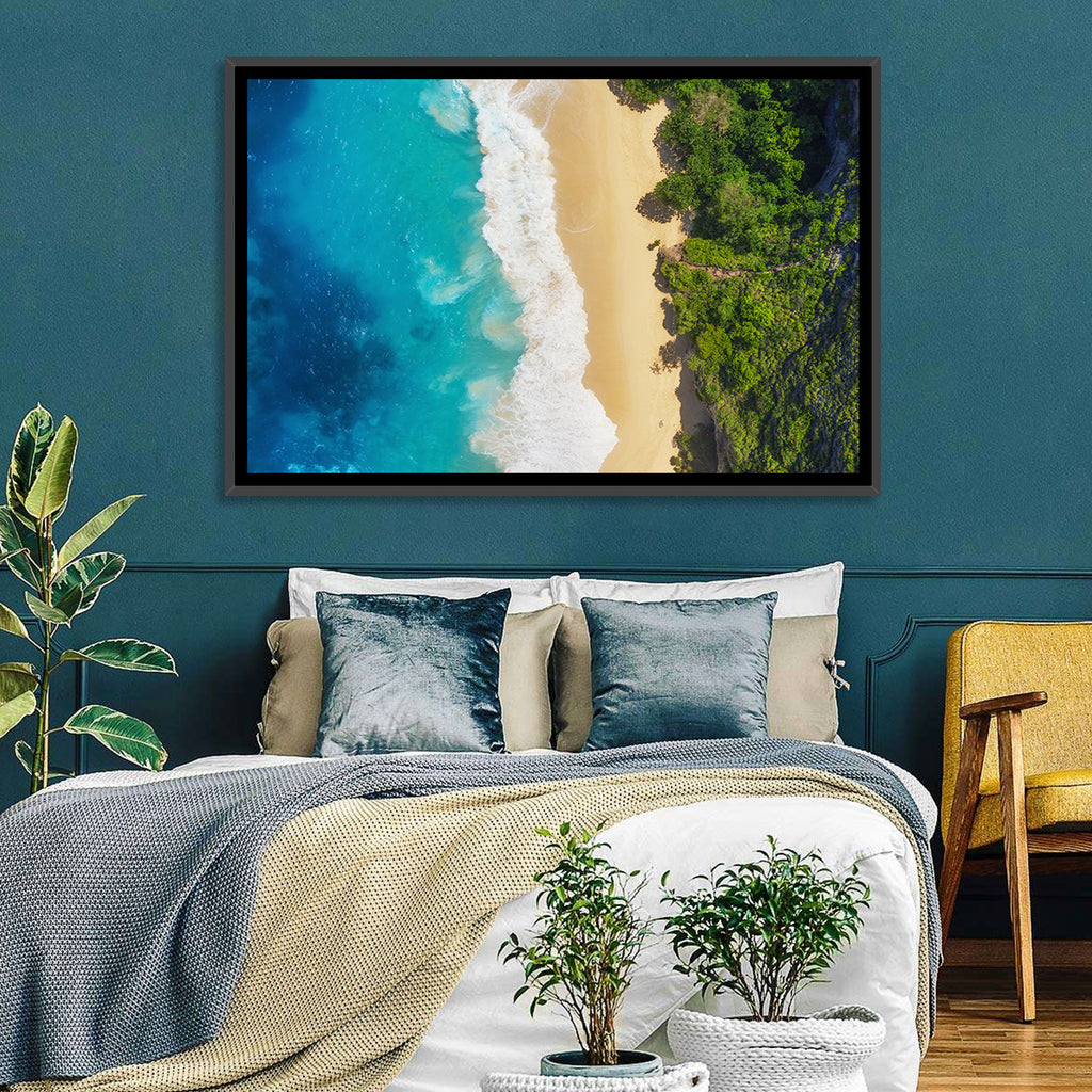 Aerial Turquoise Beach View Wall Art