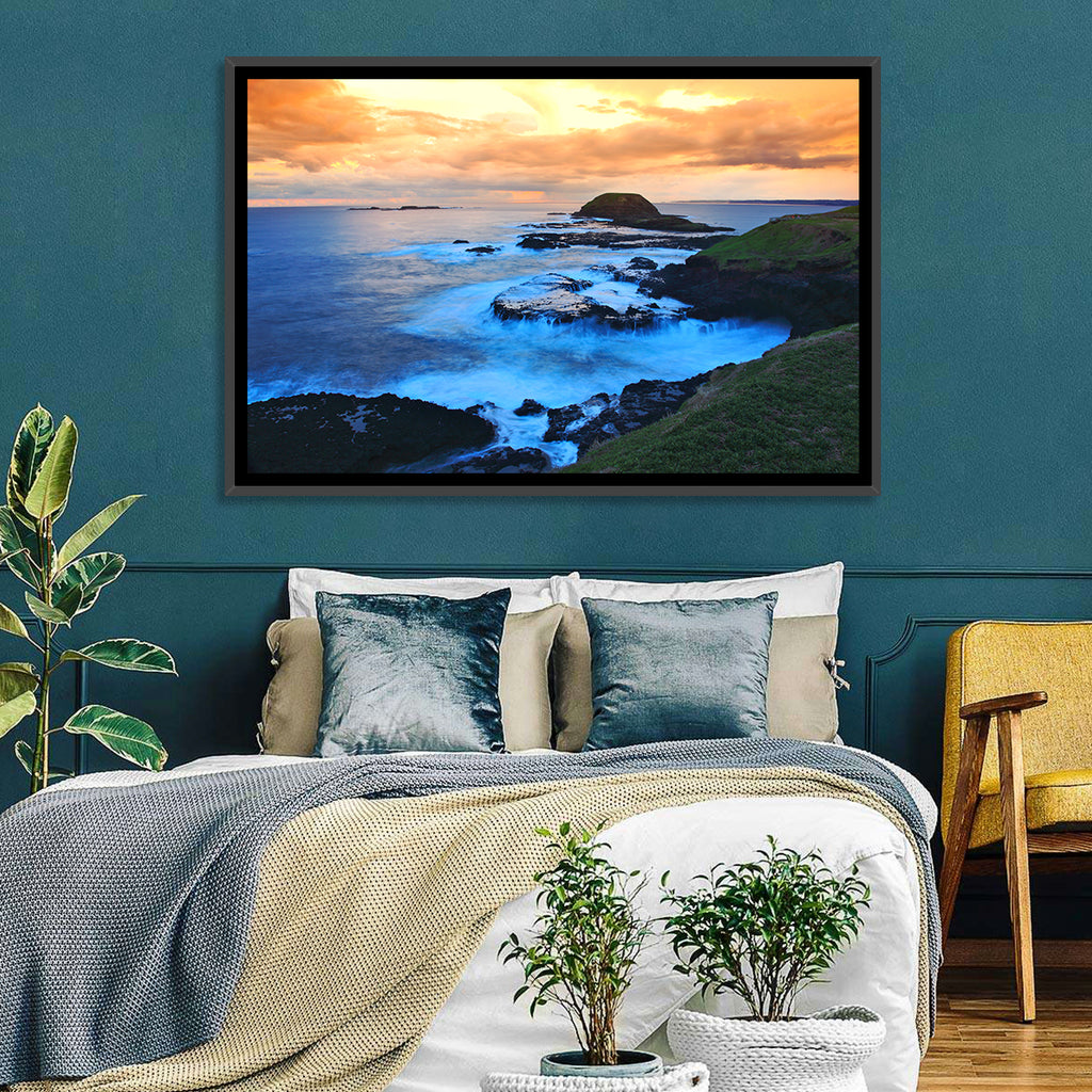 Phillip Island Cliffs at Sunset Wall Art