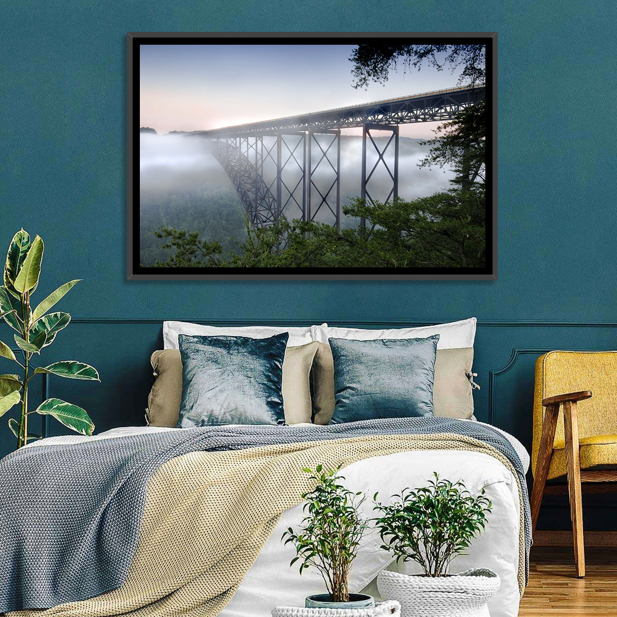 New River Gorge Bridge at Dawn Wall Art