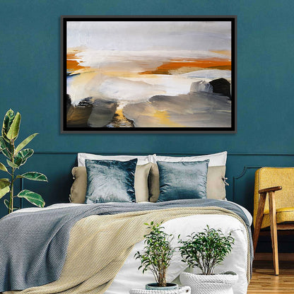 Misty Coastal Horizon Wall Art