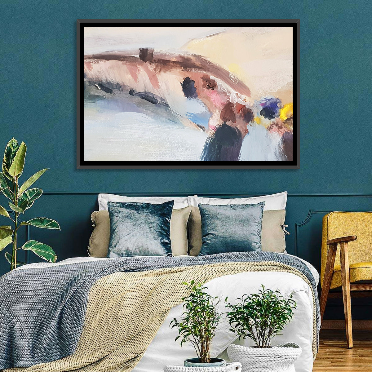 Abstract Mountain Waterfall Wall Art