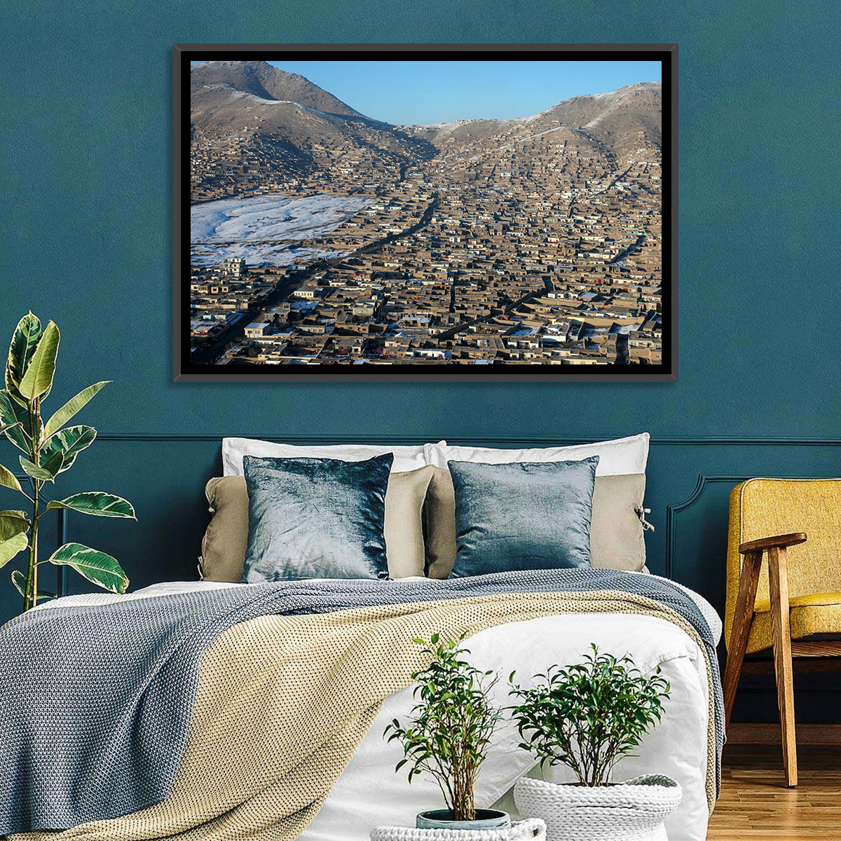 Kabul Winter Cityscape Wall Art