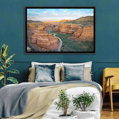 Charyn Canyon at Golden Hour Wall Art