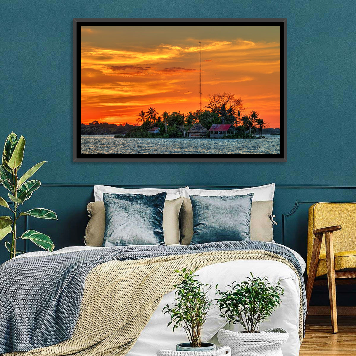Santa Barbara Island Wall Art in a room, landscape