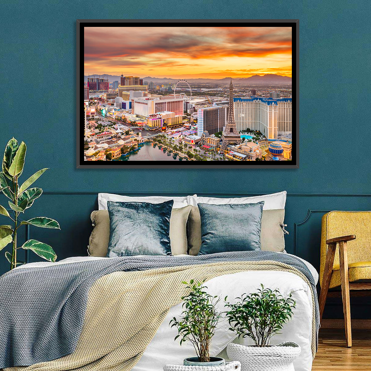 Las Vegas Strip Sunset Cityscape Wall Art