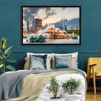 Buckingham Fountain and Chicago Skyline Wall Art