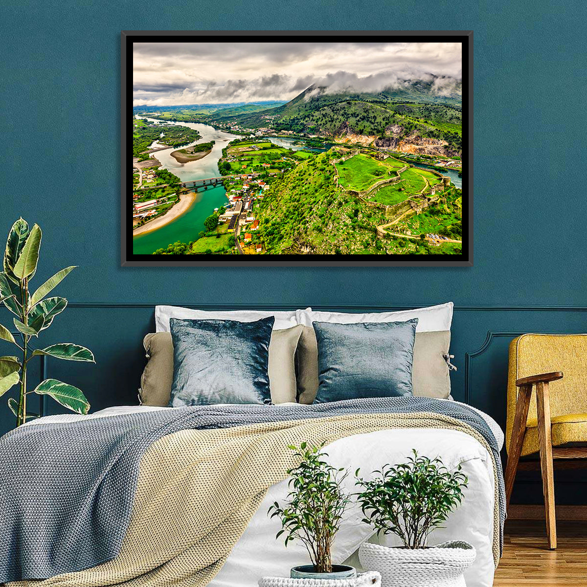 Rozafa Castle River Valley View Wall Art