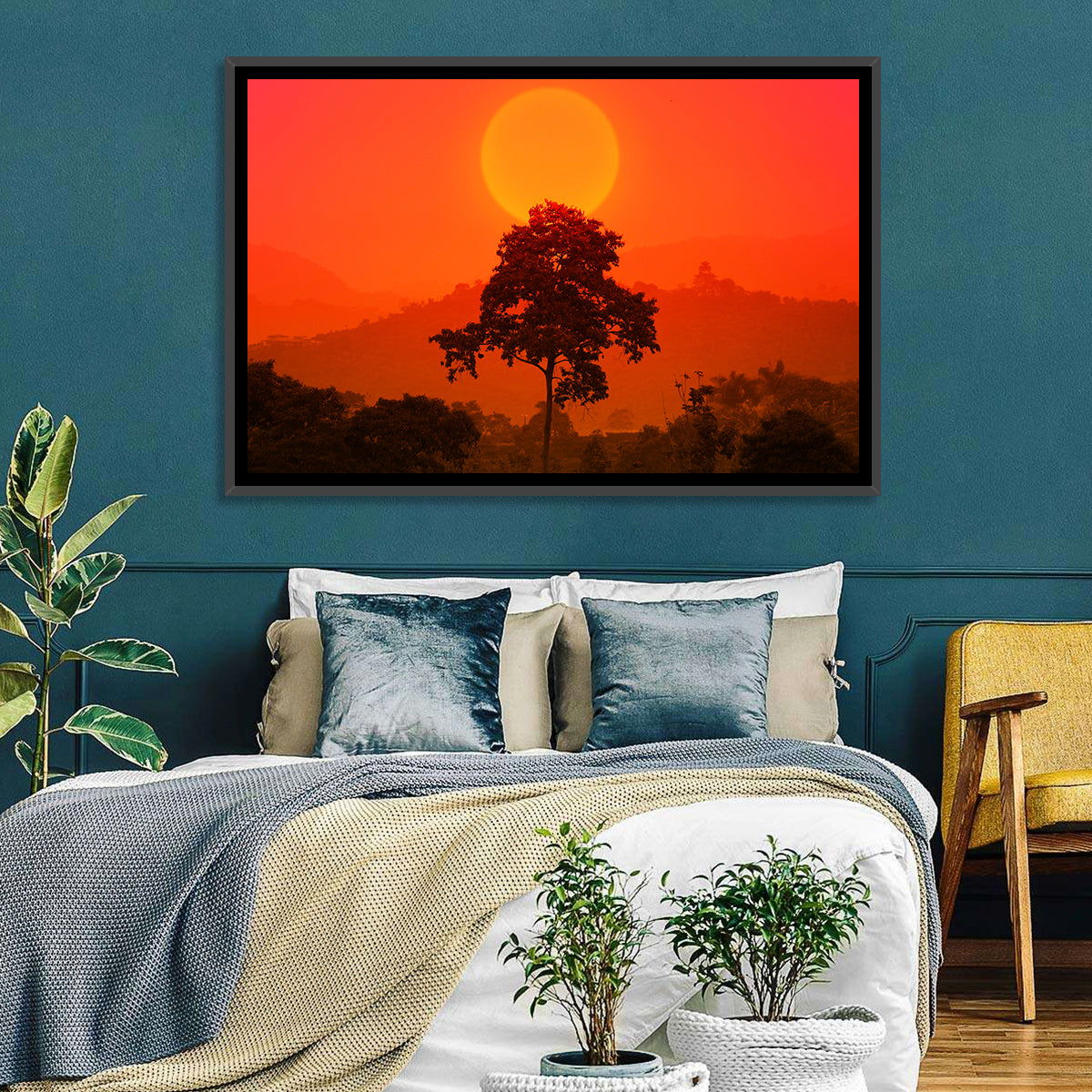 African Summer Sunset Wall Art