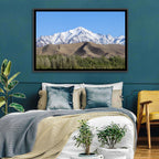 Afghan Snow-capped Peaks Above Forested Foothills Wall Art