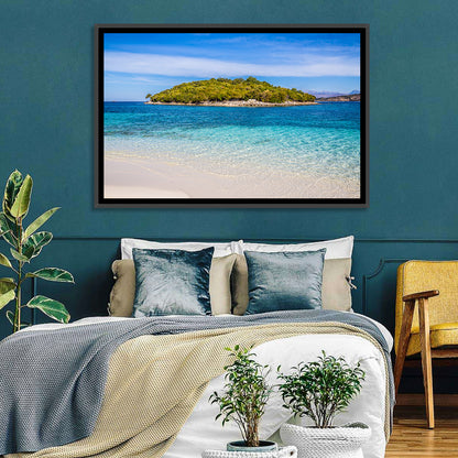 Butrint Turquoise Island Beach Wall Art
