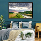 Elbe River at Golden Hour Wall Art