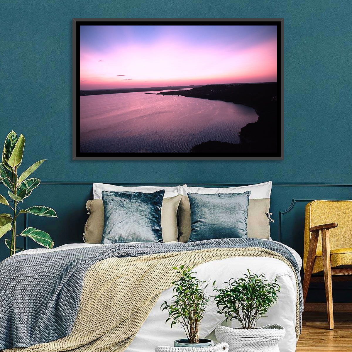 Lake Travis Purple Sunset Wall Art