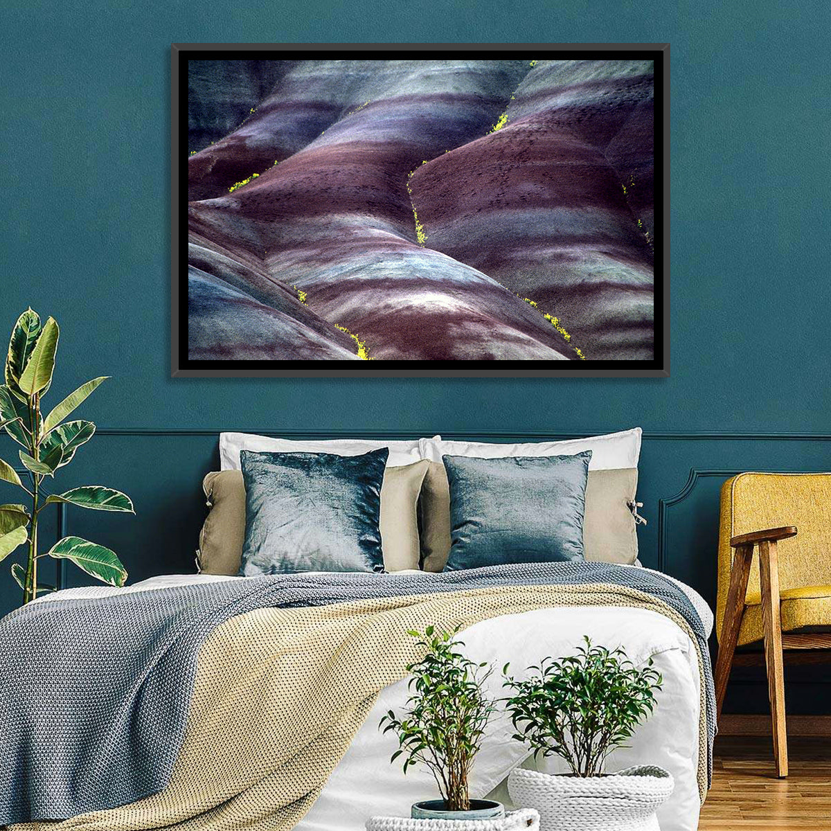 Chamarel Seven Coloured Earths Wall Art in a room, landscape