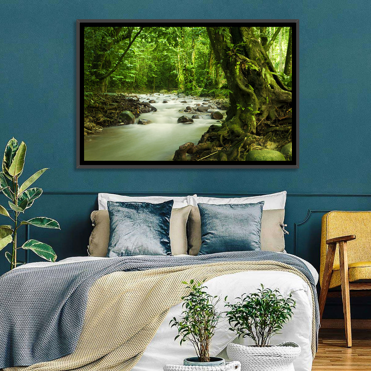 Emerald Rainforest River Wall Art