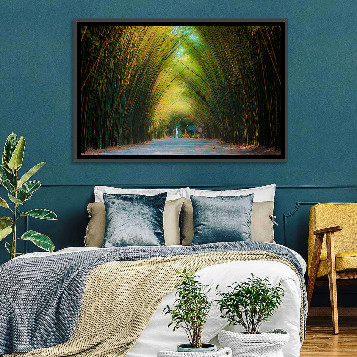 Arched Bamboo Tunnel Wall Art