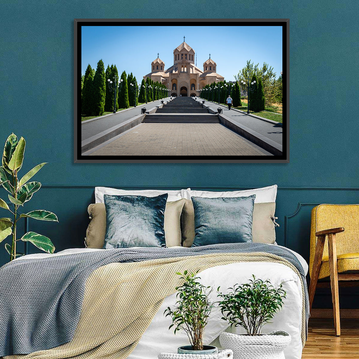 Saint Gregory Cathedral Stairway, Yerevan Wall Art in a room, landscape