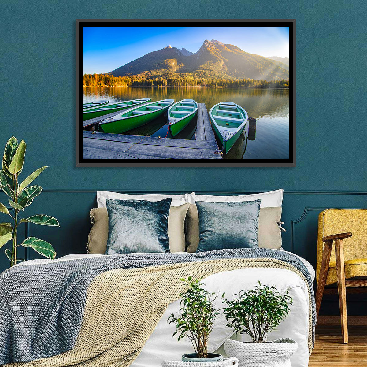 Moored Boats at Hintersee Wall Art