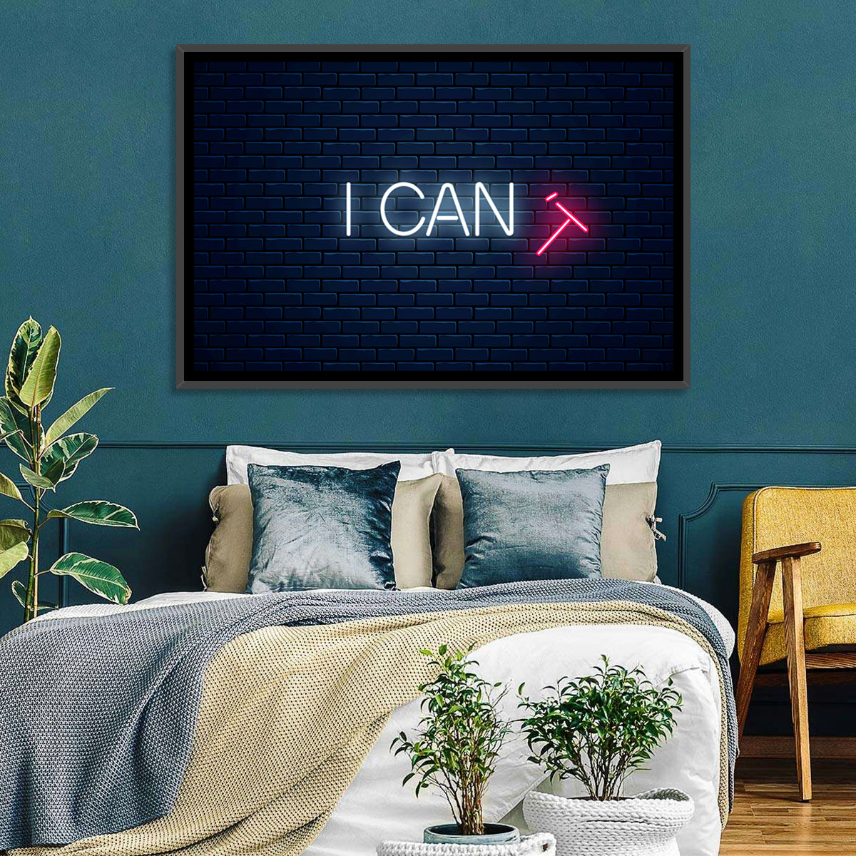 I Can Neon Sign Wall Art