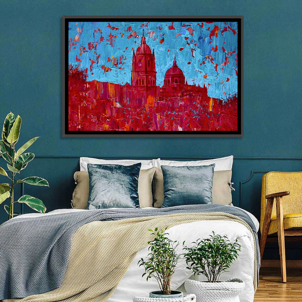 New Cathedral of Salamanca Wall Art in a room, landscape