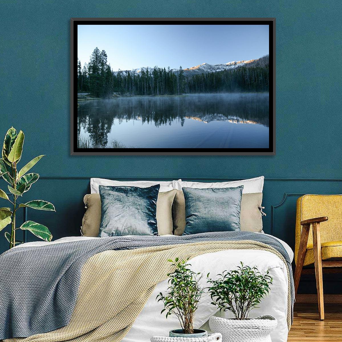 Sylvan Lake Morning Mist Wall Art