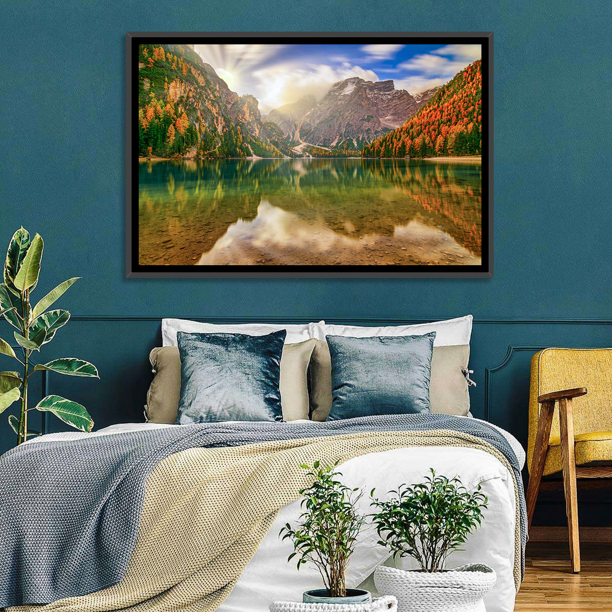 Lago Di Braies Sunrise Wall Art